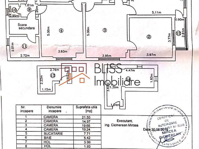 Apartment for Sale KM 0 | Ultracentral, Bucharest - 3 Bedroom - ID:27806 | Bliss Imobiliare / Photo 9 - BLISS Imobiliare