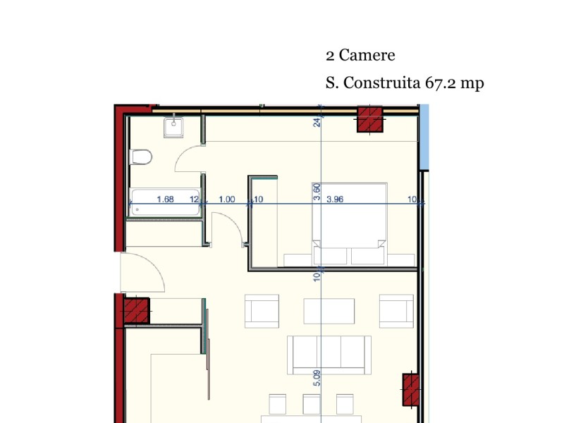 Apartament de Vanzare KM 0 | Ultracentral - 2 Camere - ID:105828 | Bliss Imobiliare / Photo 11 - BLISS Imobiliare